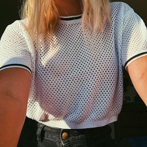 H&M fishnet crop top